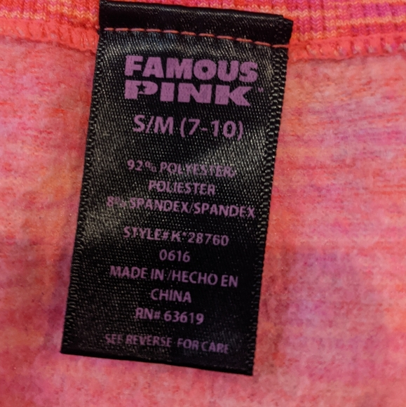 Famous pink in size small for girl. - Picture 6 of 6